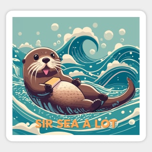 sir sea a lot - cute seaotter Sticker